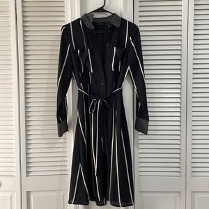 Striped button up dress
